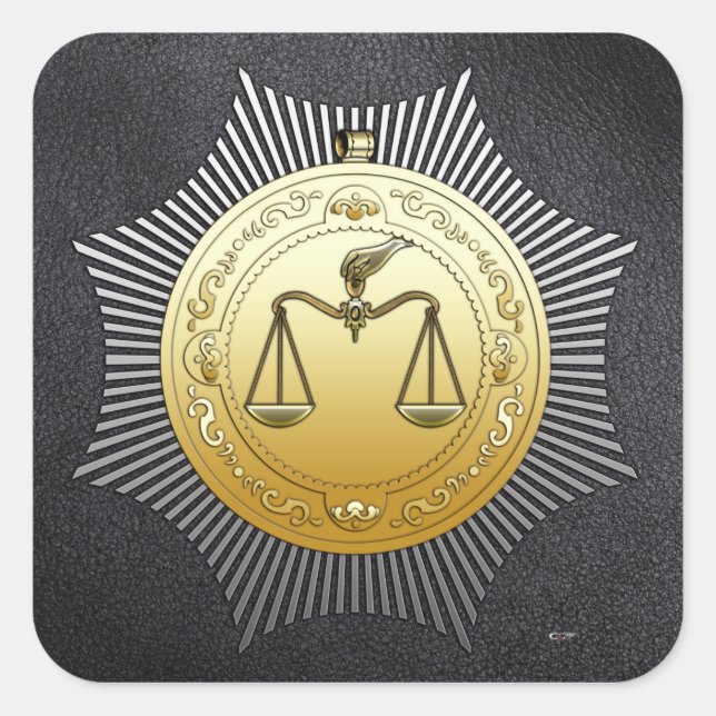 16th Degree: Prince of Jerusalem Square Sticker (Front)