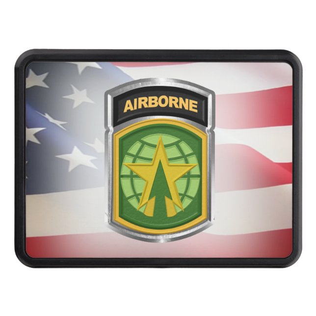 16th MP Brigade Airborne Customized Patch Trailer Hitch Cover (Front)