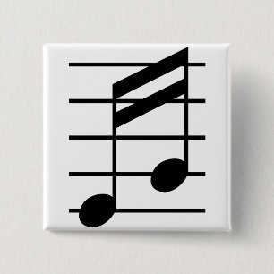 16th note 3 2 inch square button