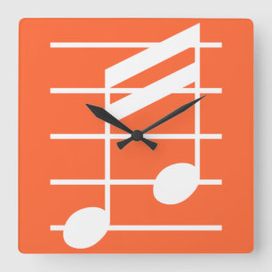 16th note 4 square wall clock