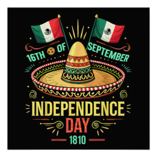 16th Of September 1810 Mexico Independence Day Poster