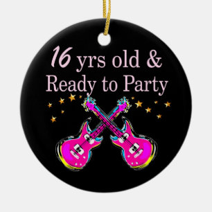 16TH ROCK STAR CERAMIC ORNAMENT