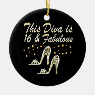 16TH SILVER SHOE QUEEN CERAMIC ORNAMENT