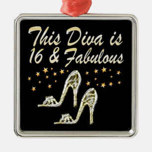 16TH SILVER SHOE QUEEN METAL ORNAMENT
