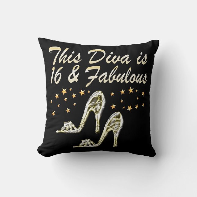 16TH SILVER SHOE QUEEN THROW PILLOW (Front)
