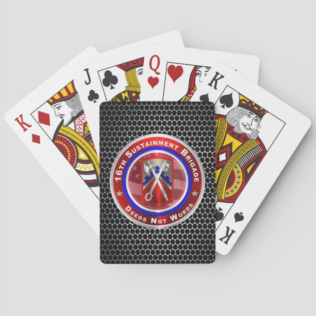 16th Sustainment Brigade Playing Cards (Back)
