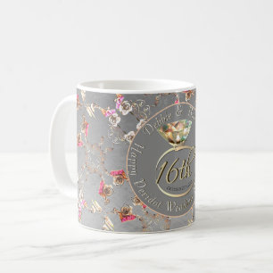 16th Wedding Anniversary Wax,Statice,Peridot Coffee Mug