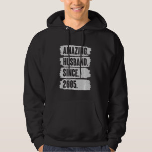 16th Wedding  For Him Vintage Amazing Husband Sinc Hoodie