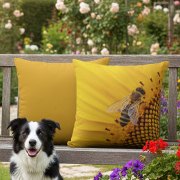16x16 Coussin extérieur de tournesol jaune et d'ab