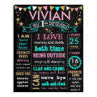 16x20" Birthday chalkboard sign personalized