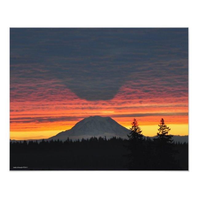 16X20 Mount Rainier and its Shadow Photo Print (Front)