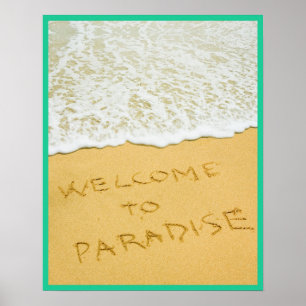 16x20 Paradise Beach Wall Art