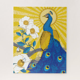 16x20 Pretty Peacock Puzzle for Colorblind People
