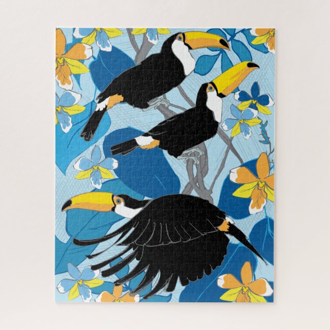 16x20 Toucans Puzzle for Colorblind People (Vertical)