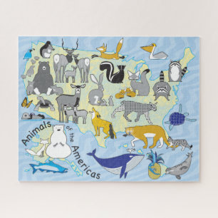 16x20 US Animals Puzzle pour les aveugles de coule