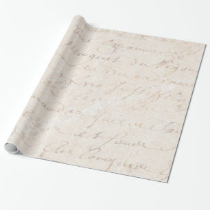 1700s Vintage French Retro Script Parchment Paper