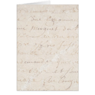 1700s Vintage French Retro Script Parchment Paper
