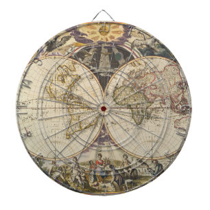1702 A new map of the world Dartboard