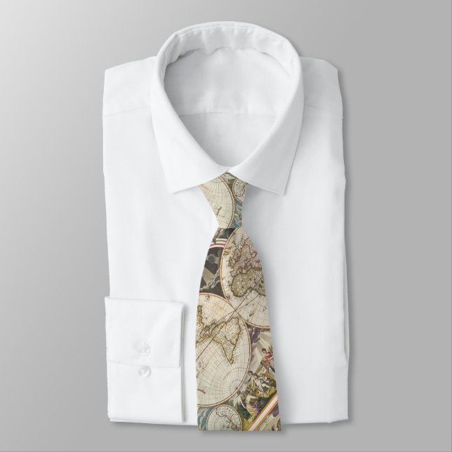 1702 A new map of the world Tie (Tied)