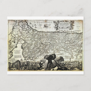 1702 Visscher Stoopendaal Map of Israel Palestine Postcard