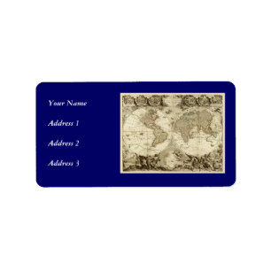 1708 World Map by Jean Baptiste Nolin Label