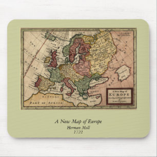 1721 Map of Europe Mouse Pad