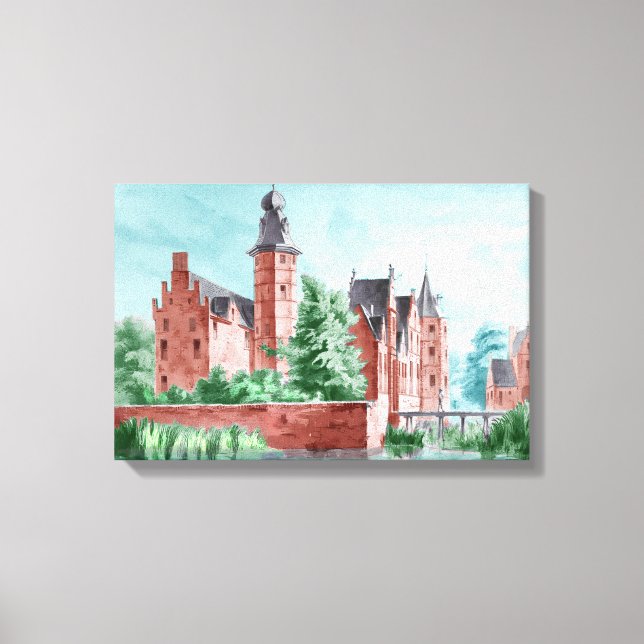 1729 A. de Haen Dutch Kasteel WESTERVELT  Canvas Print (Front)