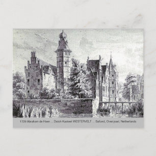1729 A. de Haen Dutch Kasteel WESTERVELT Postcard