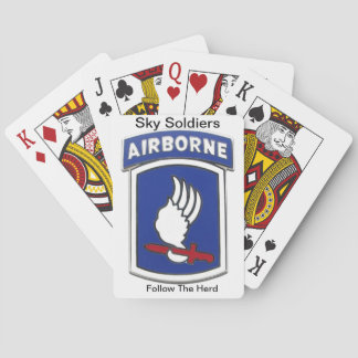173d cartes de jeu aéroportées Armée airsoft