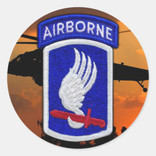 173rd ABN airborne brigade vietnam veterans vets Classic Round Sticker