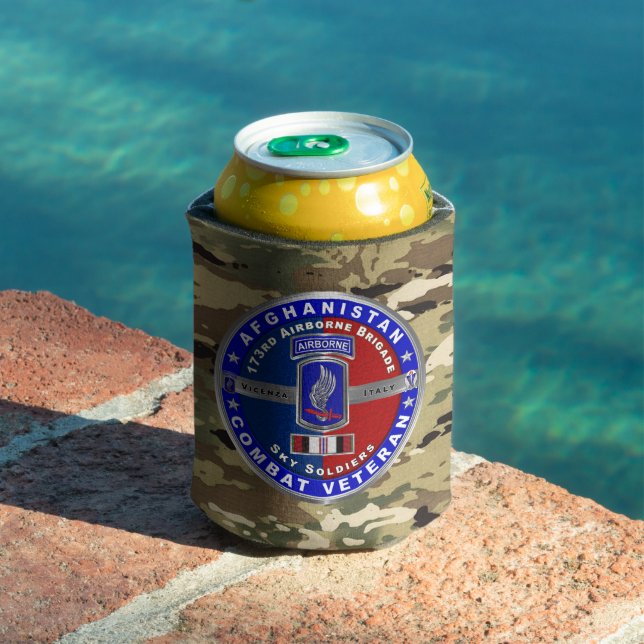173rd Airborne Brigade Afghanistan Veteran Can Cooler (In Situ Pool)