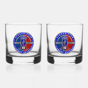 173rd Airborne Brigade Afghanistan Veteran Whiskey Glass