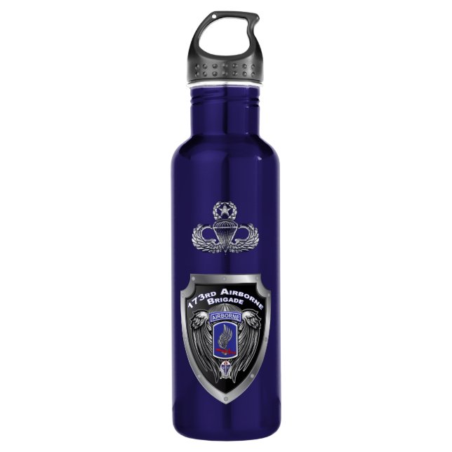 173rd Airborne Brigade Combat Team  710 Ml Water Bottle (Front)