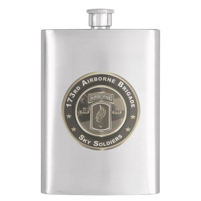 173rd Airborne Brigade Combat Team Hip Flask (Front)