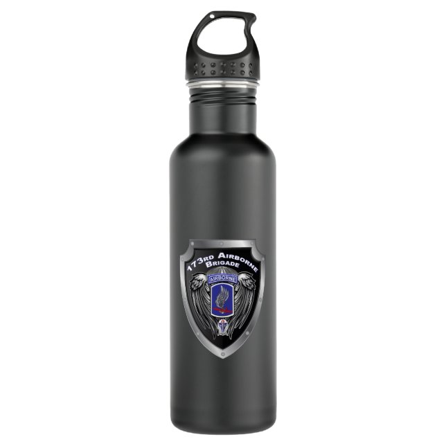 173rd Airborne Brigade Combat Team Shield 710 Ml Water Bottle (Front)