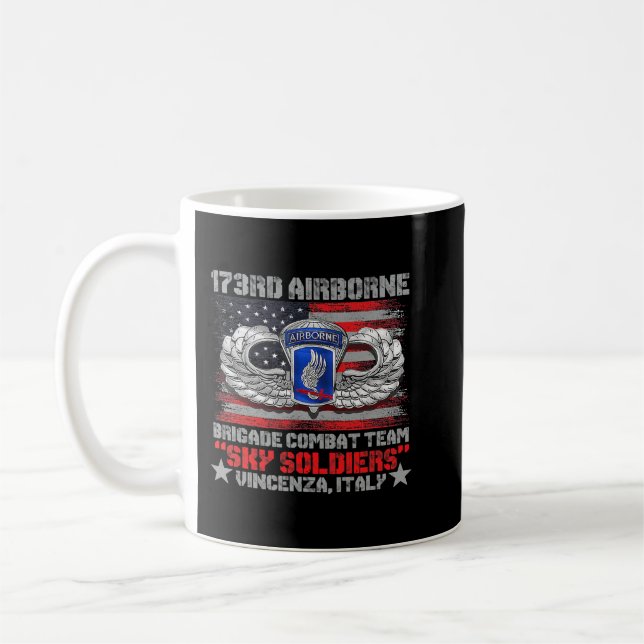 173rd Airborne Brigade Combat Team U.S Flag Vetera Coffee Mug (Left)