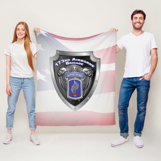173rd Airborne Brigade  Fleece Blanket (In Situ)