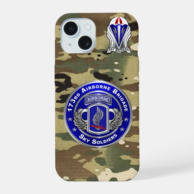 173rd Airborne Brigade iPhone 15 Case (Back)