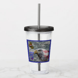 173rd Airborne Brigade Iraq Combat Veteran Acrylic Tumbler