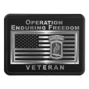 173rd Airborne Brigade Operation Enduring Freedom Trailer Hitch Cover