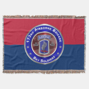 173rd Airborne Brigade Sky Soldiers Throw Blanket