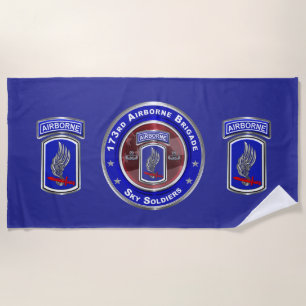 173rd Airborne Brigade Veteran  Beach Towel