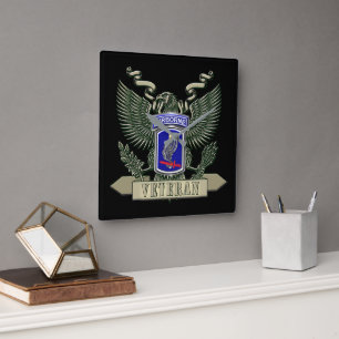 173rd Airborne Brigade Veteran Square Wall Clock