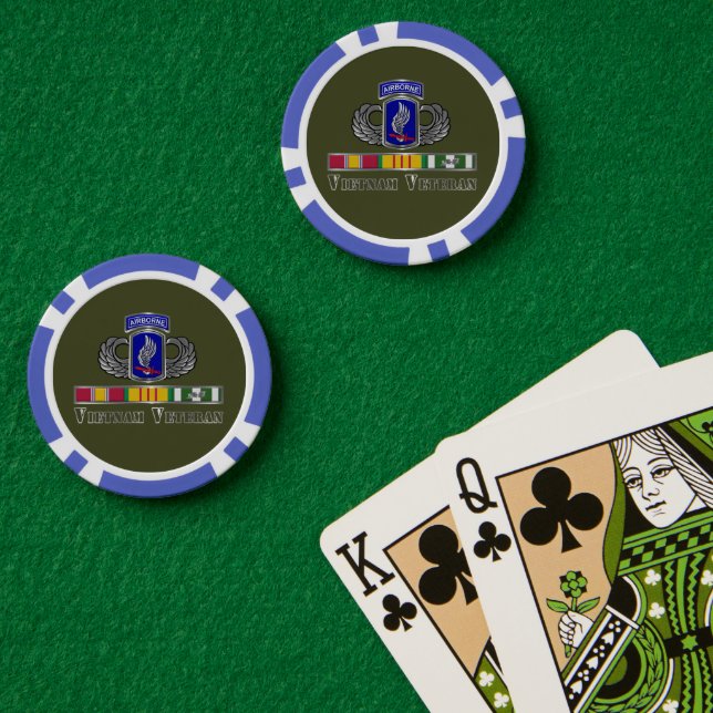 173rd Airborne Brigade Vietnam Veteran Poker Chips (Poker Table (Double))
