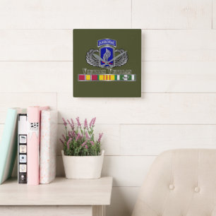 173rd Airborne Brigade Vietnam Veteran Square Wall Clock