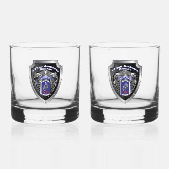 173rd Airborne Brigade  Whiskey Glass (Front)