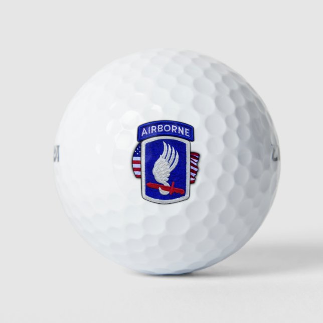 173rd airborne sky soldiers veterans vets patch golf balls (Front)