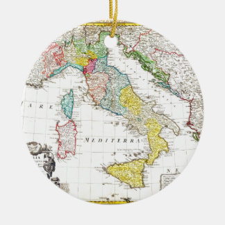 1742 Homann Heirs Map of Italy Geographicus Ceramic Ornament