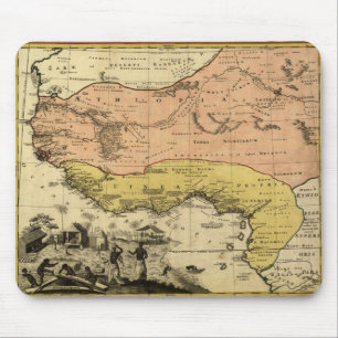 1743 West Africa Map Mouse Pad