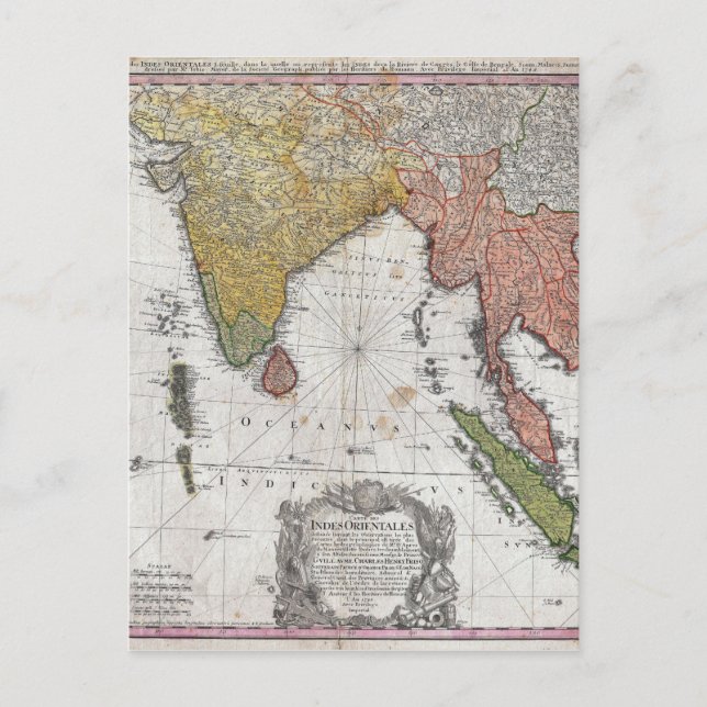 1748 Homann Héritiers Carte de l'Inde et de l'Asie (Devant)